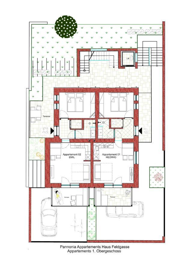 Pannonia Appartements 2 네우시에들암시 외부 사진